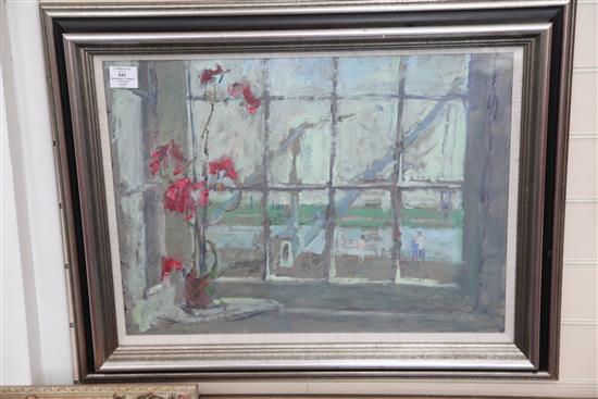 Margaret Thomas (1916-2016) Window on the Quay 17.5 x 23.5in.